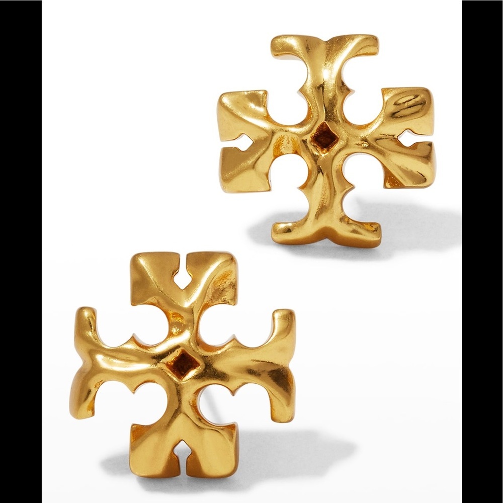 Tory Burch Authentic Bold Statement Double T Gold… - image 5